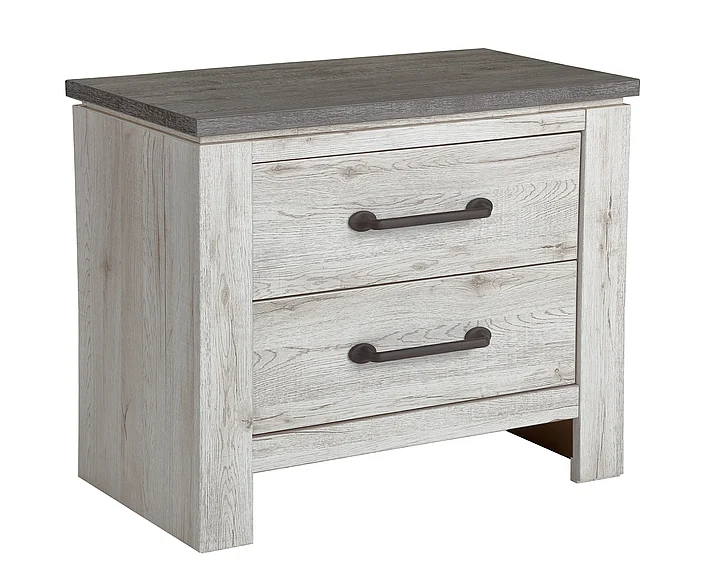 MODERNhome Mobela Nightstand in Bartex Two-Tone AD3TCNTB
