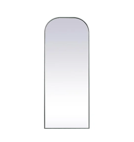 Elegant Metal Frame Arch Full Length Mirror 28X74 In. in Silver MR1FL2874SIL