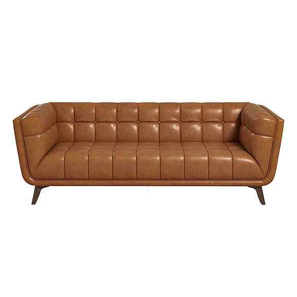 Ashcroft Addison Cognac Leather Sofa SOF00302331