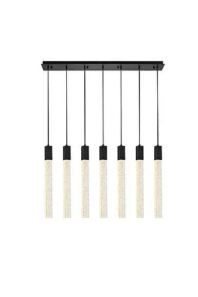 Elegant Weston 7 Lights Pendant in Black 2066S42BK