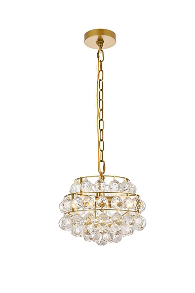 Elegant Savannah 12 In. Pendant in Brass 1106D12BR CLOSEOUT