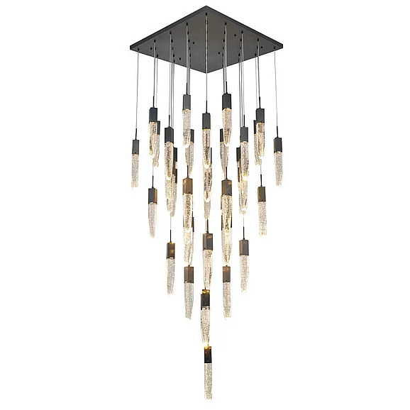 Bethel Flushed Black Gun Metal Frame Chandelier ADS17C41B