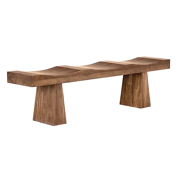 Noir Furniture Shibumi Bench, Dark Walnut AE-150DW