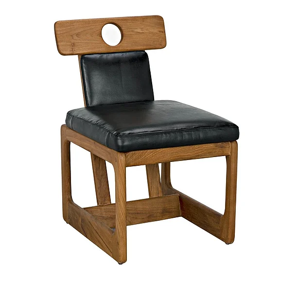 Noir Furniture Buraco Dining Chair in Teak AE-222T CLOSEOUT