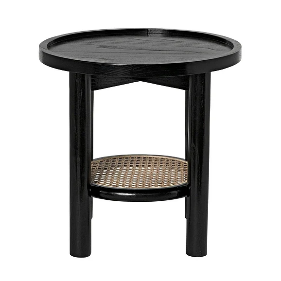 Noir Furniture Hide Away Side Table in Charcoal Black AE-233CHB