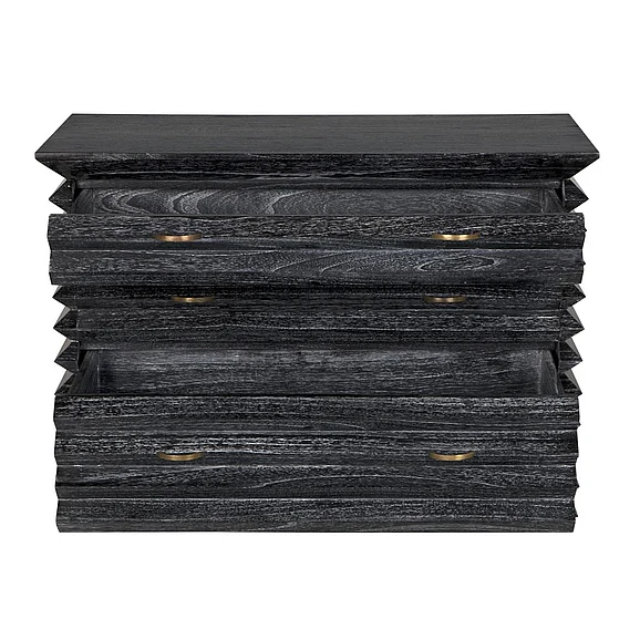 Noir Furniture Tiago Chest in Cinder Black AE-311CB