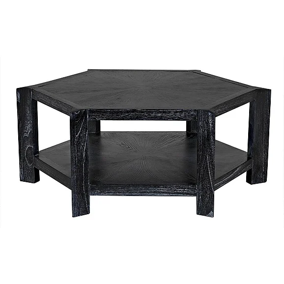 Noir Furniture Yuhuda Coffee Table in Cincer Black AE-80CB CLOSEOUT