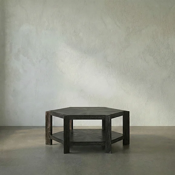 Noir Furniture Yuhuda Coffee Table in Cincer Black AE-80CB CLOSEOUT