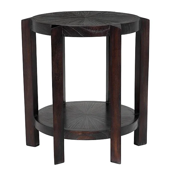 Noir Furniture Yuhuda Small Side Table, Sombre Finish AE-81SR CLOSEOUT