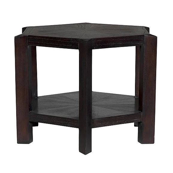 Noir Furniture Yehuda Large Side Table, Sombre Finish AE-82SR CLOSEOUT
