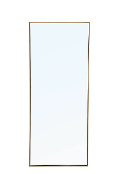 Elegant Metal Frame Rectangle Mirror 30 In. Brass MR4085BR