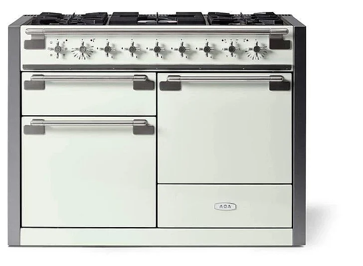 AGA 48" Elise Dual Fuel Range in White AEL481DFWHT