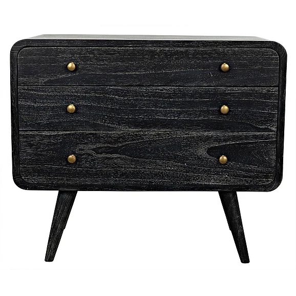 Noir Furniture Bart Chest in Cinder Black AF-44CB