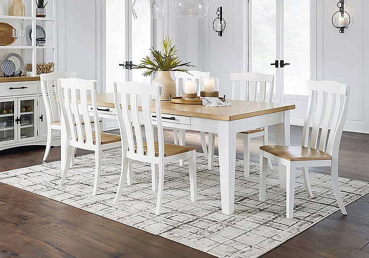 Ashbryn 7pc Dining Room Set in White D844