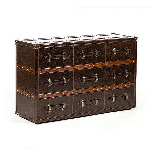 Zentique Nathalia Chest AHP01001 Dark Brown