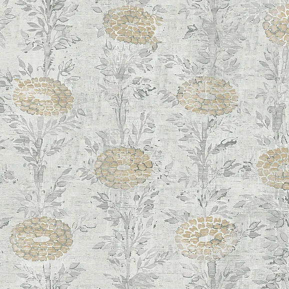 York D08-Best Sellers French Marigold Gold & White Wallpaper AF6516 (Double Roll)