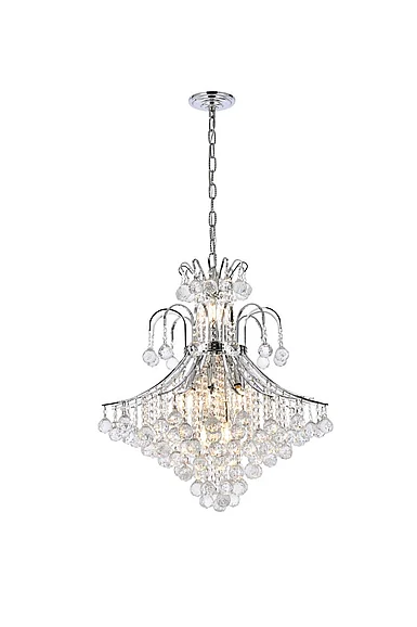 Elegant Toureg 15 Light Chrome Chandelier Clear Royal Cut Crystal V8003D25C/RC