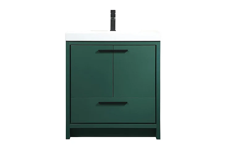 Elegant 30 In. Single Bathroom Vanity in Green VF46030MGN CLOSEOUT
