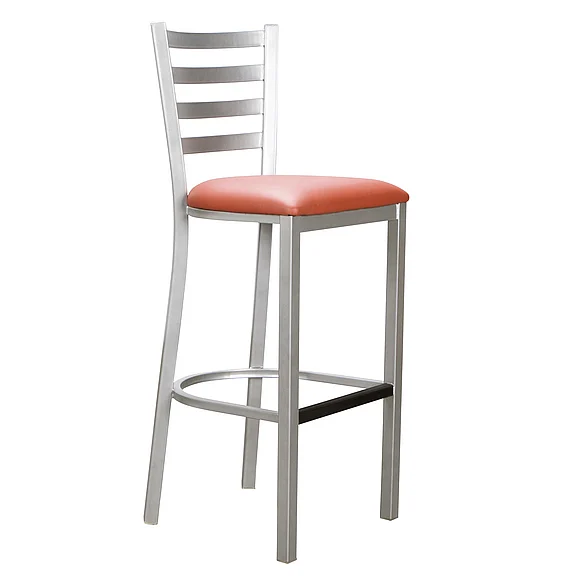 Linon Home Decor Kara Metal Barstool (Set of 2) in Rust Vinyl