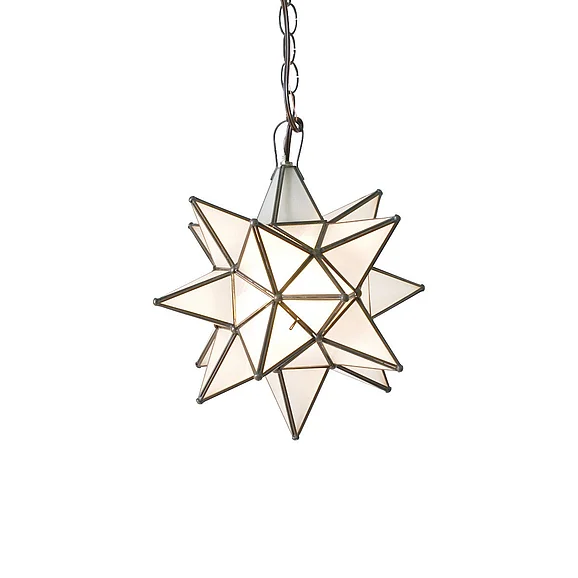 Worlds Away Large Frosted Star Chandelier AGS810