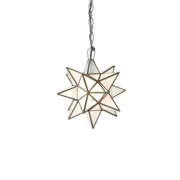 Worlds Away Small Frosted Star Chandelier AGS812