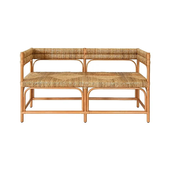 Worlds Away Ajax Rattan Bench AJAX
