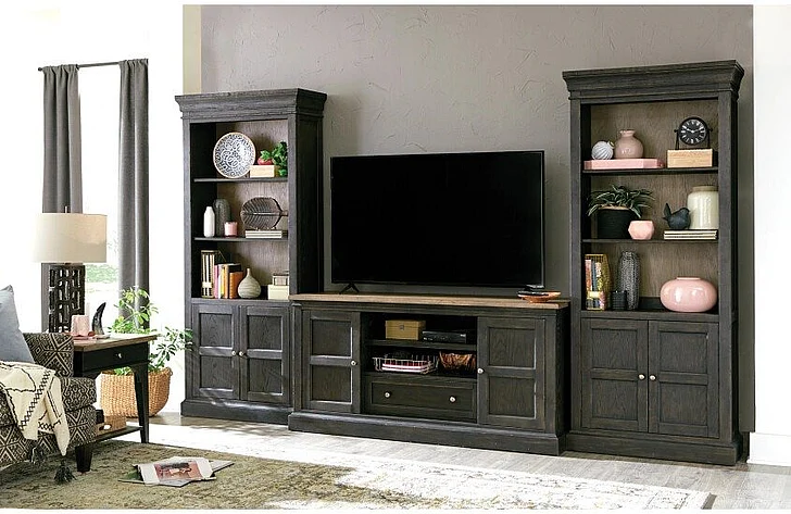 Hammary Hancock 3pc Bookcase Set in Brown