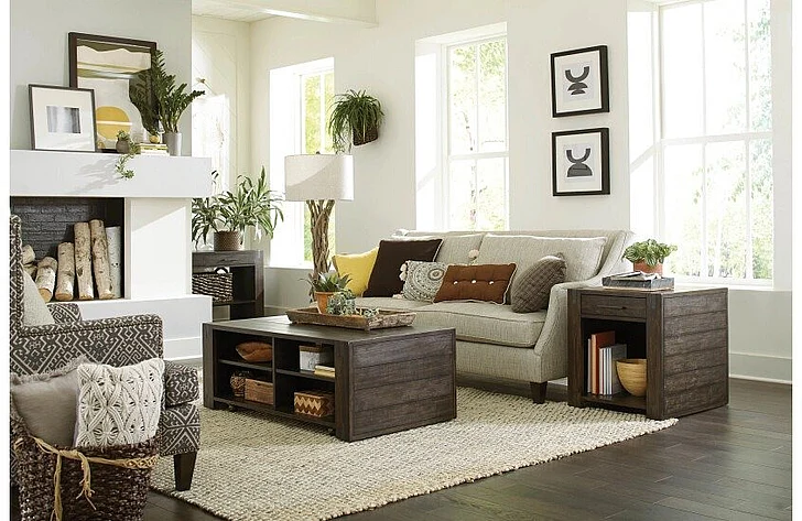 Hammary Portman 3pc Occasional Table Set in Raw Umber