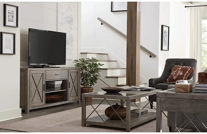 Hammary West End 3pc Entertainment Console Set in Mushroom