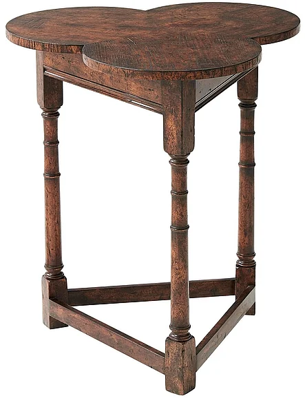 Theodore Alexander Oak Clover Accent Table