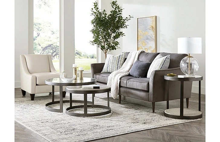 Hammary Hidden Treasures 2pc Concrete Occational Table Set in Concrete