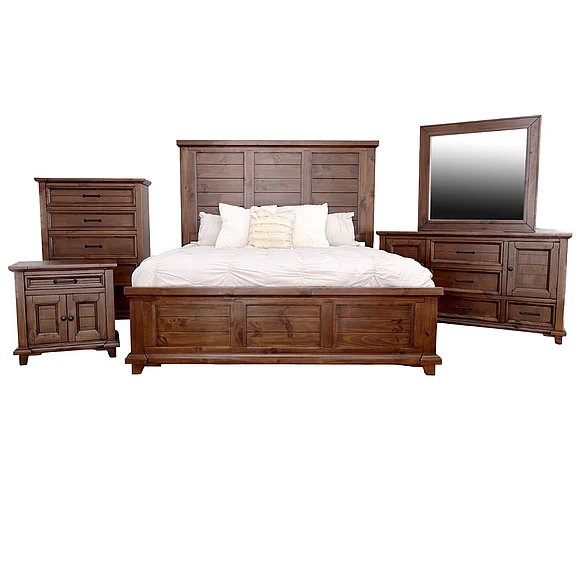 Split Nickel Alan 2pc Panel Bedroom Set