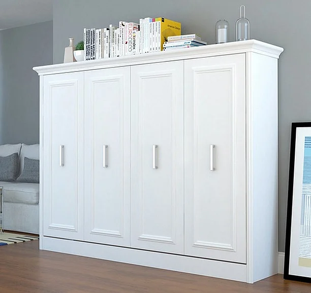 Leto Muro Allegra Double Landscape Wall Bed in White ALEGDBL