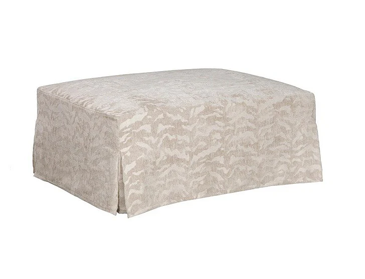 Spectra Home Alhambra Slipcovered Ottoman in Tigre Moondust CLOSEOUT