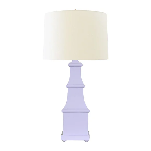 Worlds Away Allegra Handpainted Tiered Tole Table Lamp in Lavender ALLEGRA LAV