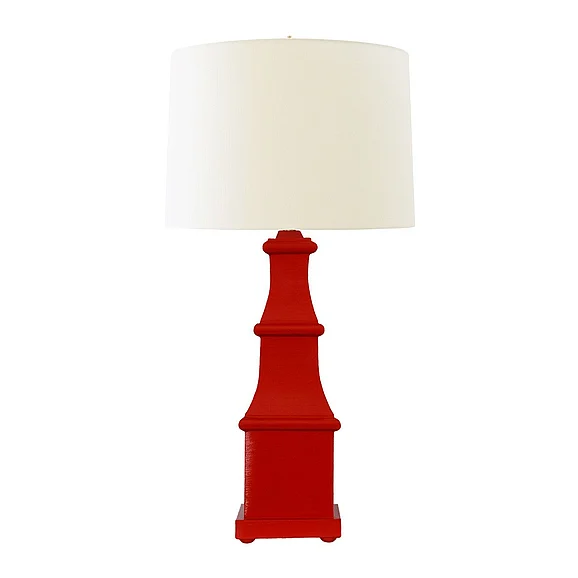 Worlds Away Allegra Handpainted Tiered Tole Table Lamp in Red ALLEGRA RD