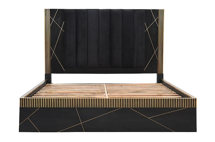 Galaxy Home Allure Queen Bed in Black 601955550024