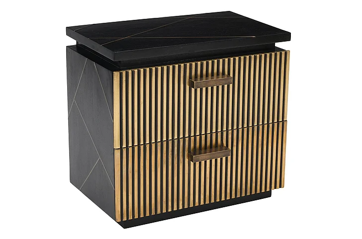 Galaxy Home Allure Nightstand Black 601955550048