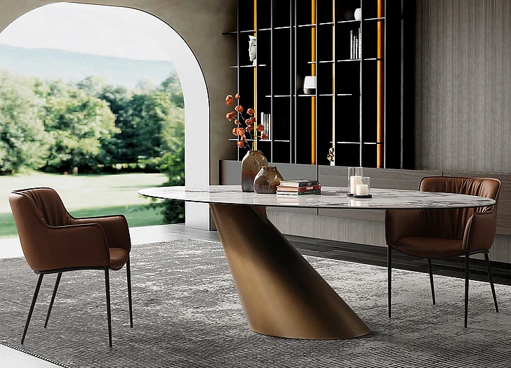 Whiteline Modern 3pc Alondra Dining Table Set in Bronze
