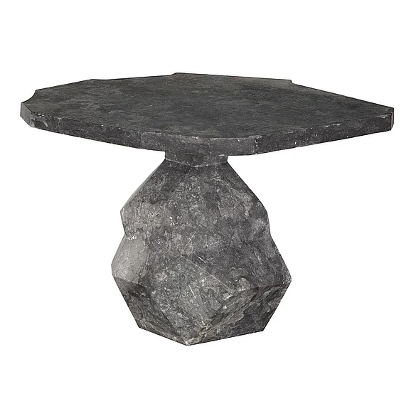 Noir Furniture Rind Table in Black Marble AM-318BM