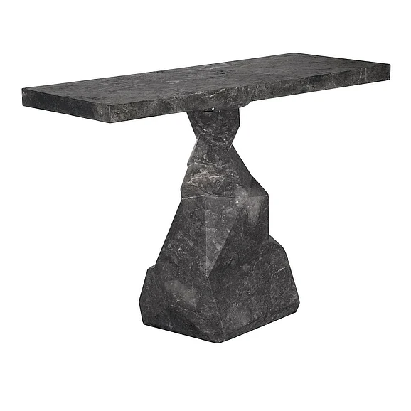 Noir Furniture Tilden Console in Black Marble AM-319BM