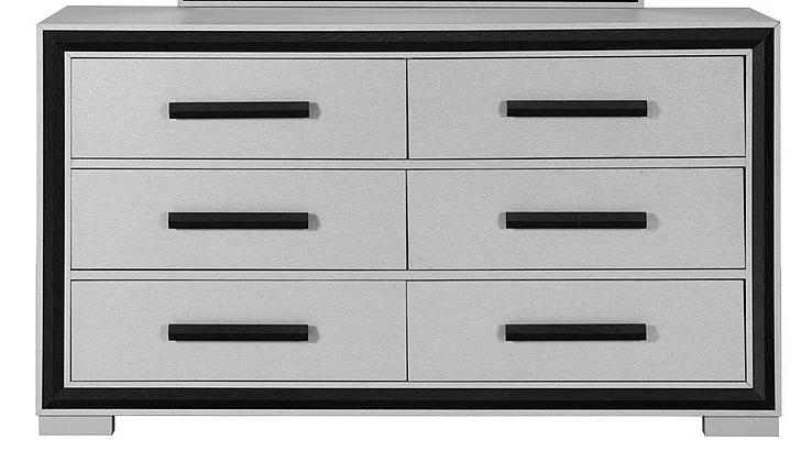 Global Furniture Amelia Dresser in Grey and Black AMELIA-GREY/BLACK-DR