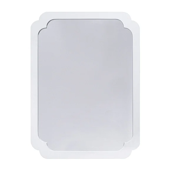 Worlds Away Amelia White Lacquer Pinched Corner Mirror AMELIA WH