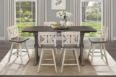 Homelegance Amsonia 7pc Counter Height Table Set in Gray