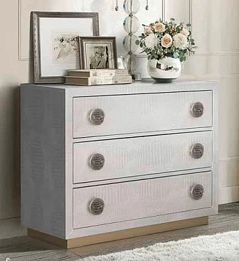 ACME Anpu Console Cabinet in Silver AC02505