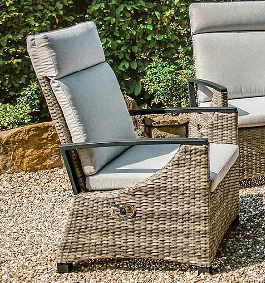 Furniture of America Antigua Arm Chair in Gun Metal/Brown/Gray GM-1005
