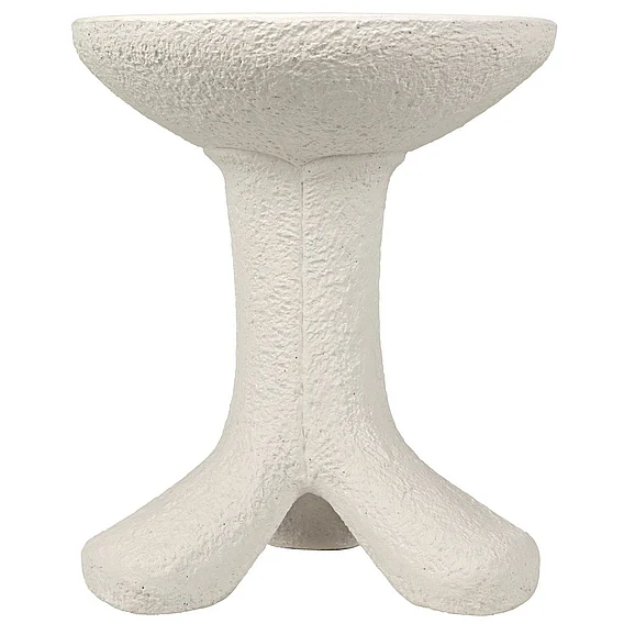 Noir Furniture Laramy Side Table in White Fiber Cement AR-283WFC
