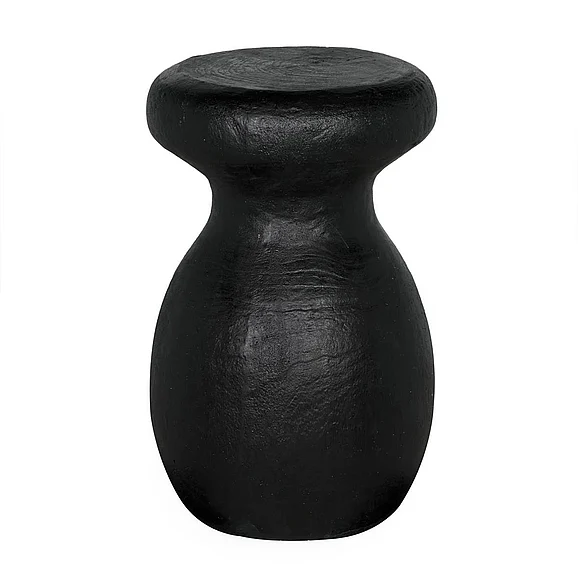 Noir Furniture Samson Stool/Side Table, Black Burnt Resin AR-306BBF