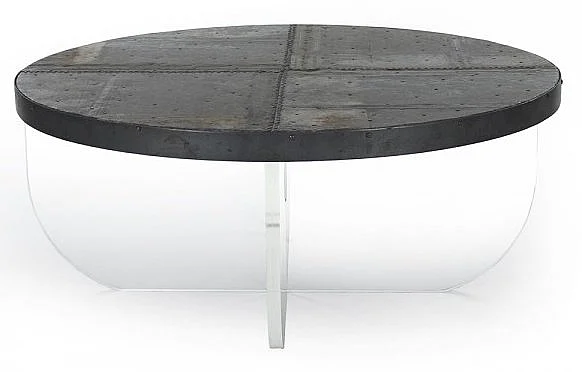 Zentique Timothy Coffee Table in Rustic Metal ARC-1005