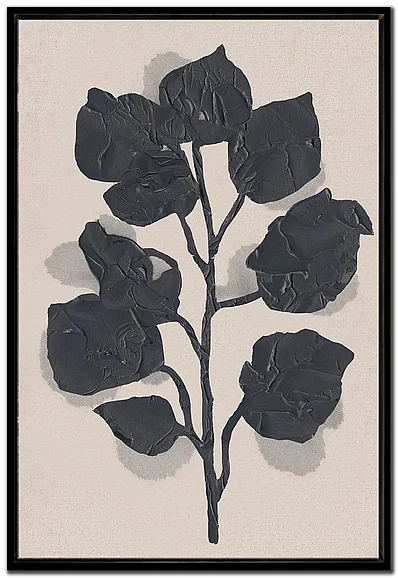 Streamline Art Black Rose Silhouette I E817318